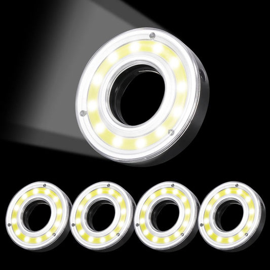 Kailund Golf Hole Lights 5 Pack - Led Light with Carabiner, Light Up Glow Hole for Night Play, Luminous Glow Golf Cup Lights for Putting Green Flags and Poles