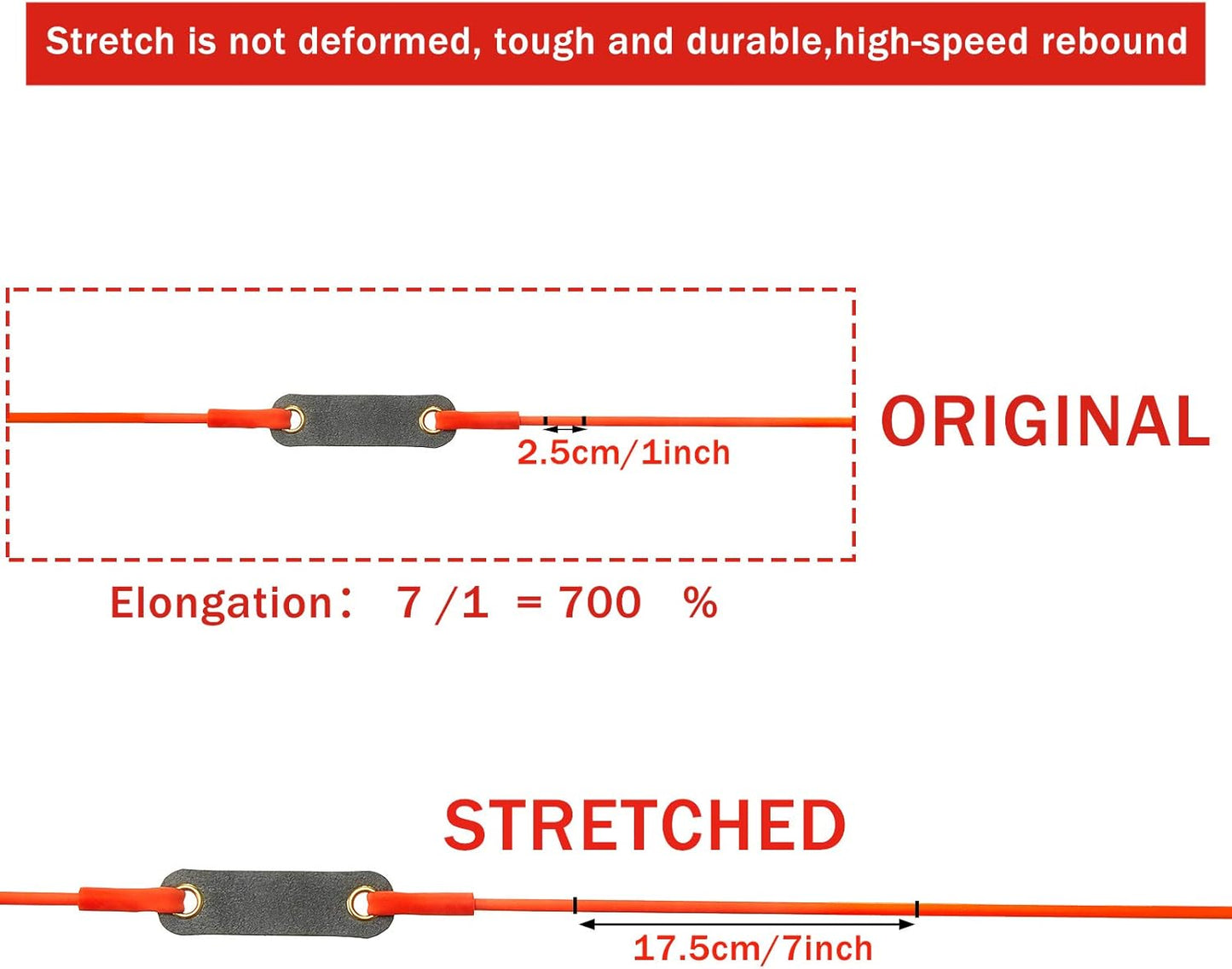 Slingshot Replacement Set - Heavy-Duty Rubber Tubing for Hunting & Outdoor Games | 2/4/8 Pcs
