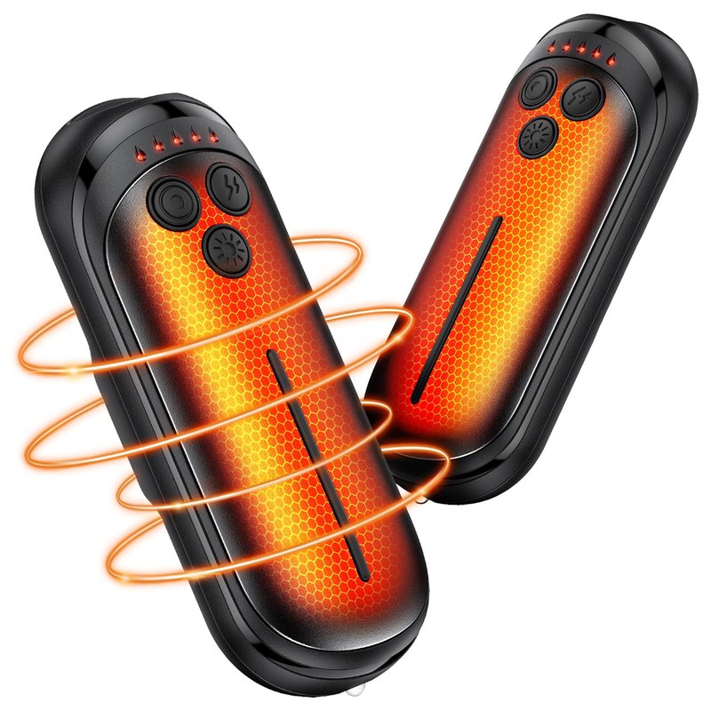 DeeKom Rechargeable Hand Warmers 2 Pack, 6000mAh Electric Hand Warmer Rechargeable, 2 in 1 Portable Hand Warmers with AI Smart Chips, Outdoor, Hunting, Camping for Family for Christmas