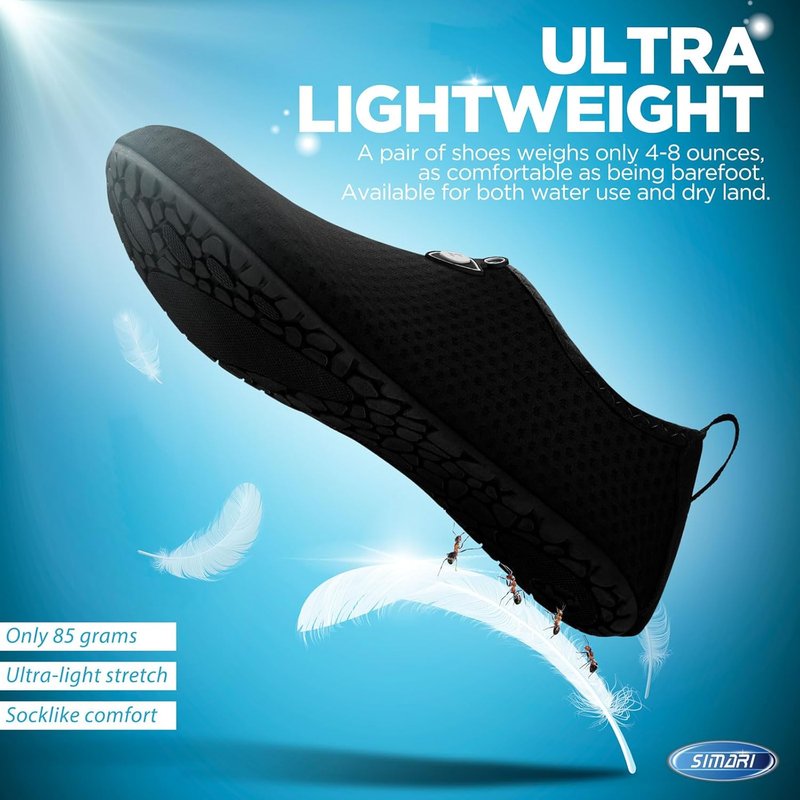 Water Shoes for Men & Women - Quick-Dry Aqua Socks for Beach, Pool & Yoga | Breathable Barefoot Design, Adult & Kids Sizes