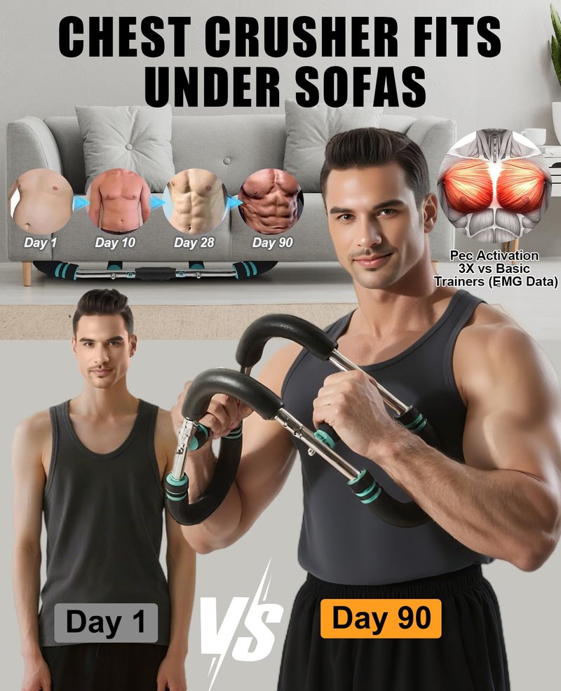 Twister Arm Trainer for Men & Women -【3.0 Upgrade】 40-150lbs Adjustable Chest Workout Equipment，Portable Home Gym Strength Training for Arms, Shoulder & Upper Body Muscle Building