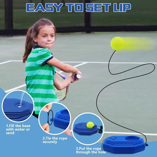 ZHUOKECE 21" Tennis Rackets for Kids, 2 Players Recreational Tennis Rackets Set for Beginners with 4 Tennis Balls, 3 Overgrips, 1 Tennis Bag (Blue)