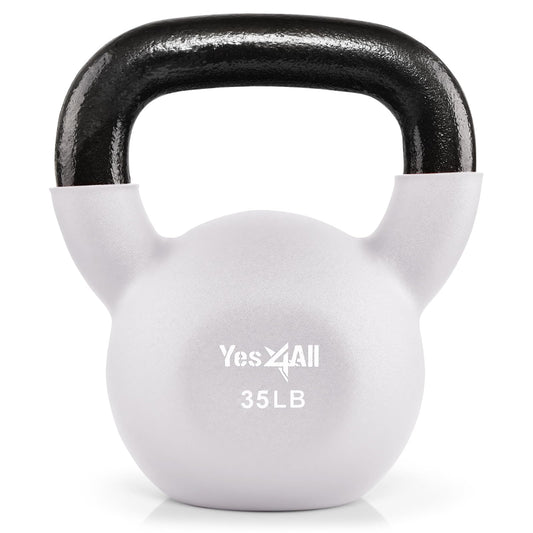 Yes4All Neoprene Coated & Kettlebell Sets - Hand Weights for Home Gym & Dumbbell Weight Set training 35 lb