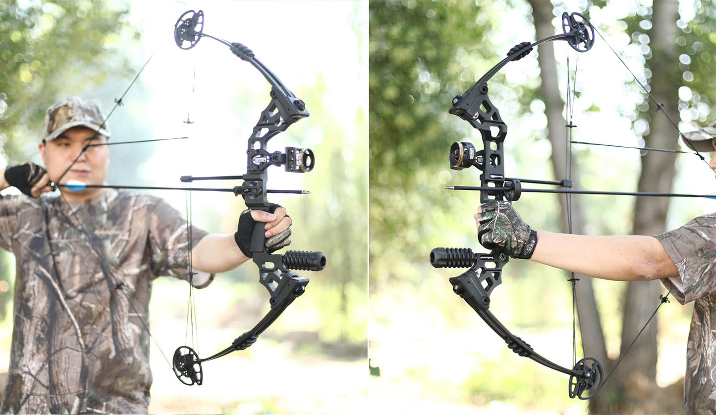surwolf Compound Bow Kit,Hunting&Target,Limb Made in USA,Draw Weight 20-70lbs Adjustable,Draw Length 24-30", Right/Left Handed for Adult/Beginner Hunting&Targeting