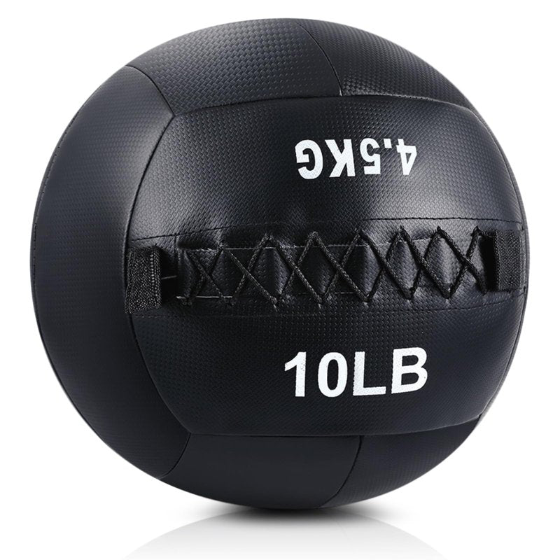 Lunmon 1 Pcs Soft Wall Medicine Ball for Exercise Fitness Slam Weighted Med Ball with Non Slip Grip for Slamming Workout Strength Conditioning Core Training Lunge and Partner Toss (10 Lbs)