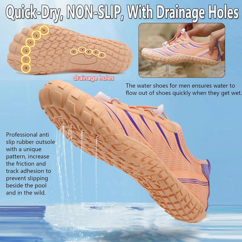 Water Shoes for Men & Women - Quick Dry Barefoot Aqua Sneakers for Beach, Pool, Yoga & Hiking | Lightweight & Flexible