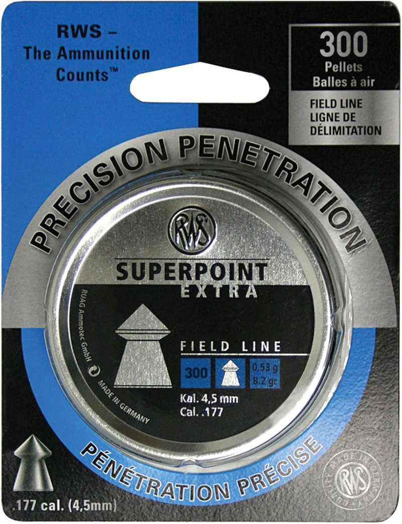 Umarex RWS Superpoint Extra 22 Caliber Pellets - 14.5 Grains, 200 Count