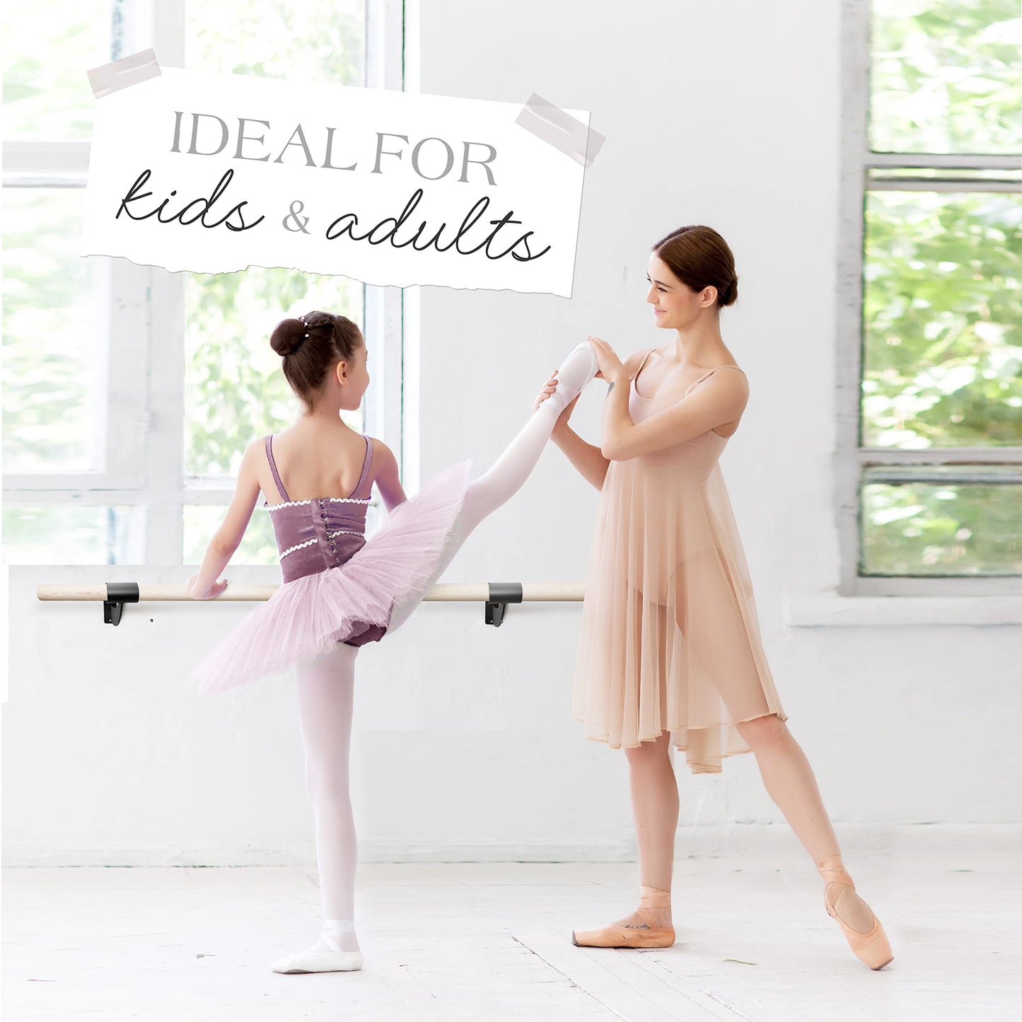 Yes4All Single Bar Wall Mount Ballet Barre