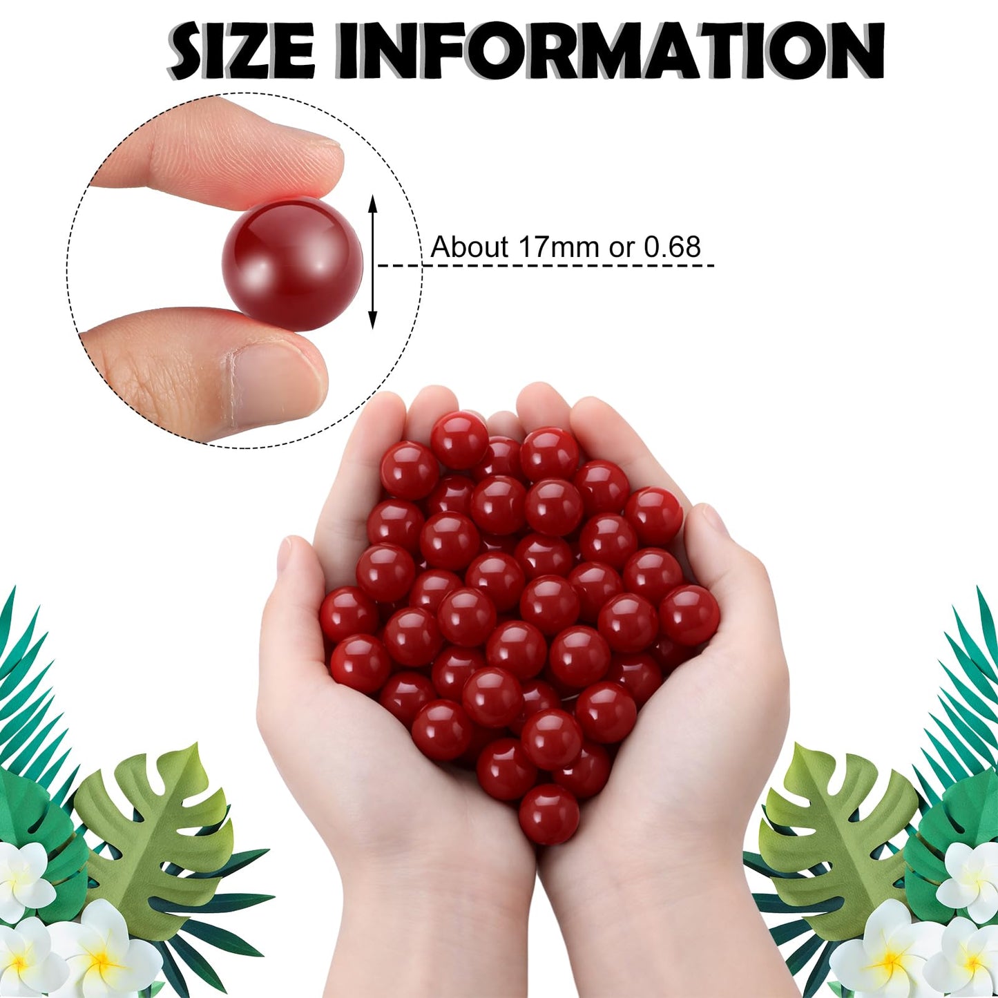 Civaner 150 x 68/61 Caliber Projectiles for Defense and Practice Reusable 68 Breaker Paintballs Solid Plastic Nylon Projectiles (Dark Red,68 Caliber)