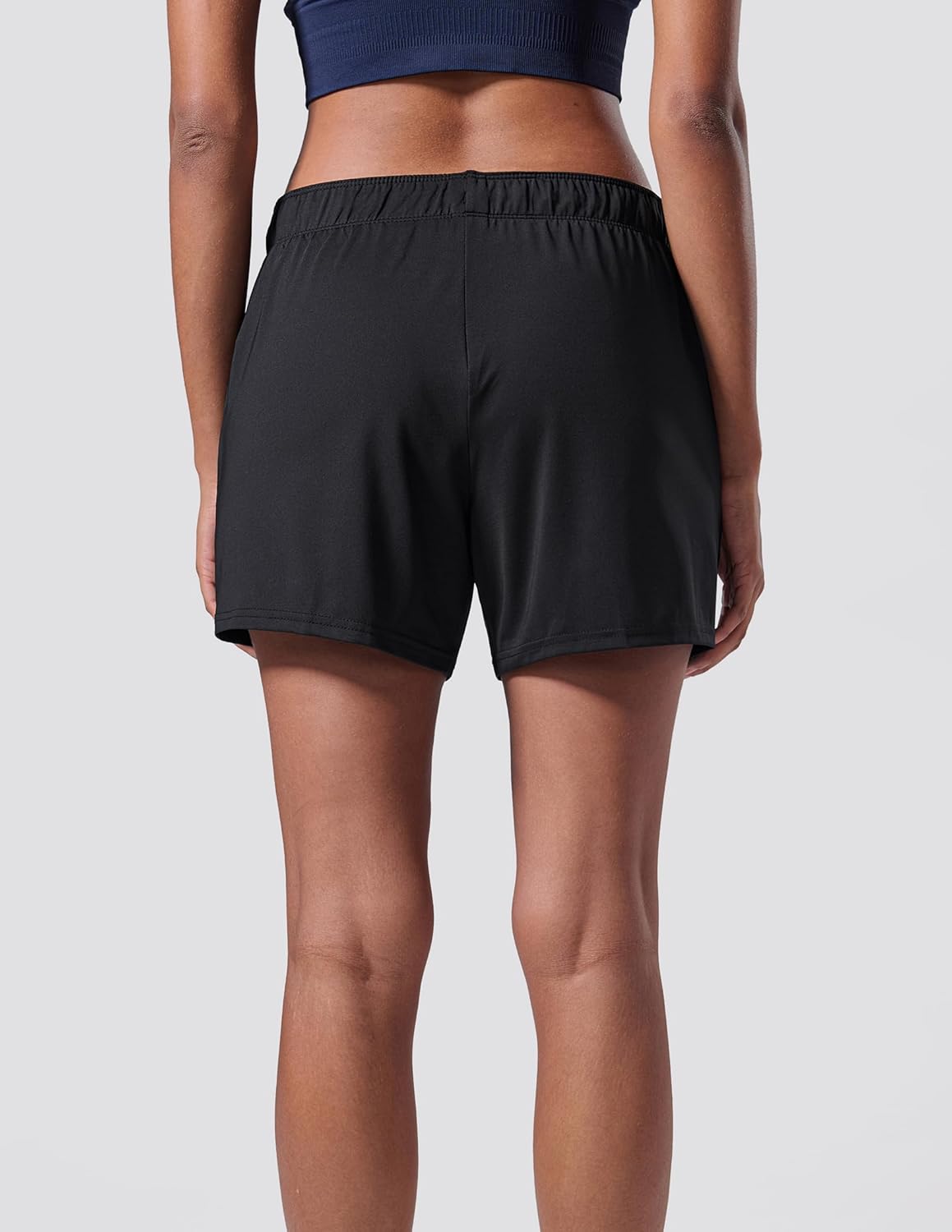 Women's Lounge Workout Shorts with Zipper Pockets - Lightweight Athletic Casual | 1 or 5 Pack, 5" Inseam