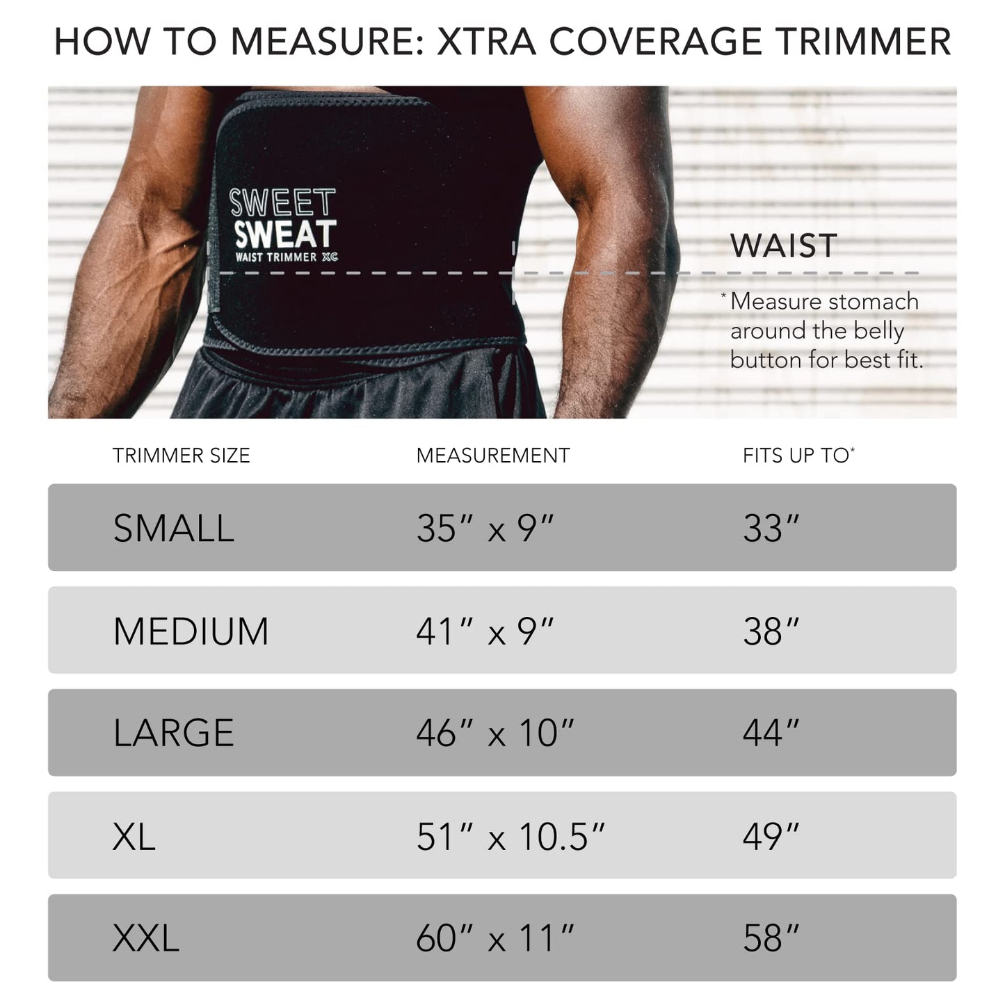 Sweet Sweat Waist Trimmer 'Xtra-Coverage' Belt | Premium Waist Trainer with More Torso Coverage for a Better Sweat! (Small)