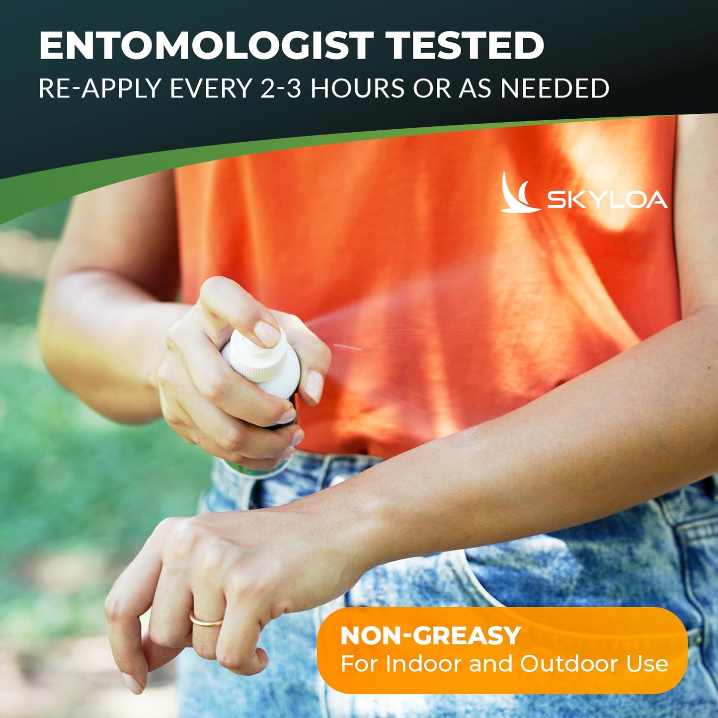 Mosquito Repellent Spray: Travel Size Mosquito Repellent Spray for Body - DEET-Free - Plant-Based Mosquito Spray Outdoor Indoor Use for Camping Travel Backyard - Against Mosquitoes - 2 Count