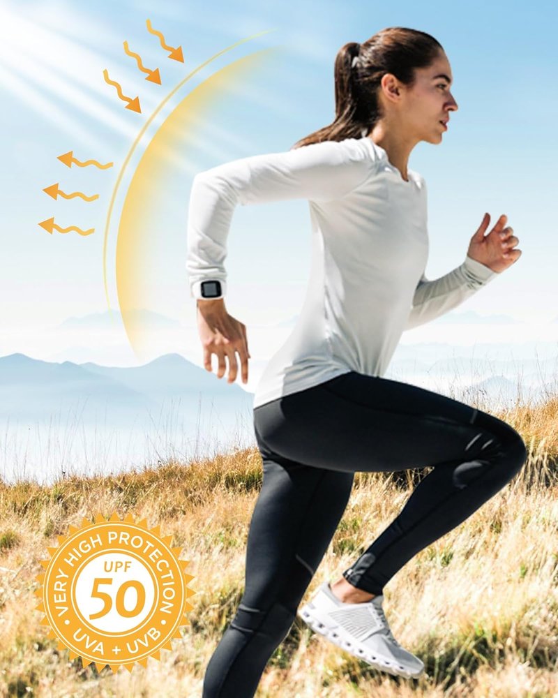 Women's UPF 50+ Sun Protection Long Sleeve Rash Guard | Athletic Swim Shirt for Hiking & Running