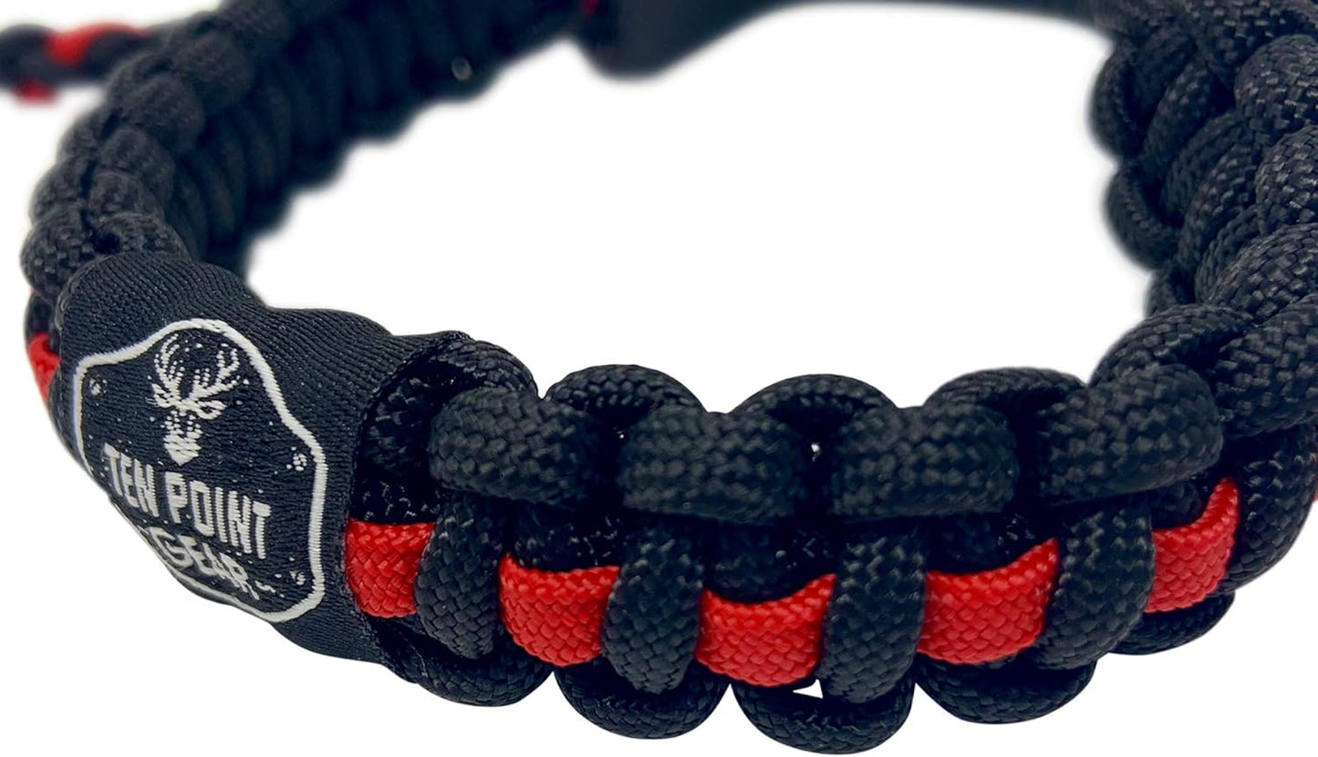 Bow Archery Wrist Sling - Durable 550 Paracord with Metal Grommet | Full Grain Leather, Multiple Camo Options