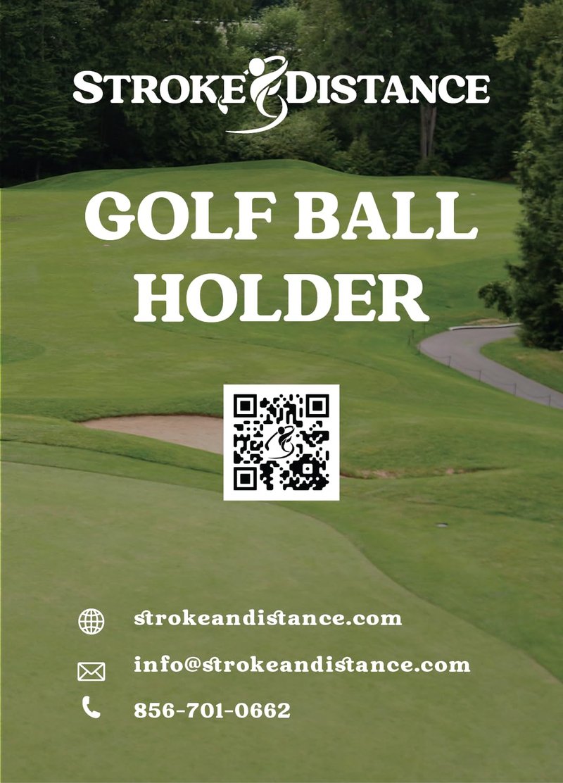 Stroke & Distance Silicone Golf Ball Holder – Golf Ball Caddie, Clip‑On Golf Bag Accessory for Balls, Tees, Keys & Towels, Durable Multi‑Use Organizer