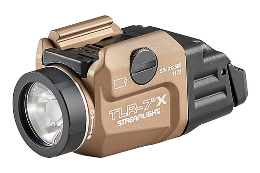 Streamlight 69429 TLR-7 X 500-Lumen Compact Tactical Weapon Light, Includes High, Low Paddle Switches and Key Kit, Flat Dark Earth