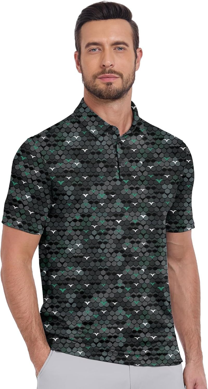 Men's Moisture Wicking Golf Shirt - Performance Collared Short Sleeve | SWISSWELL