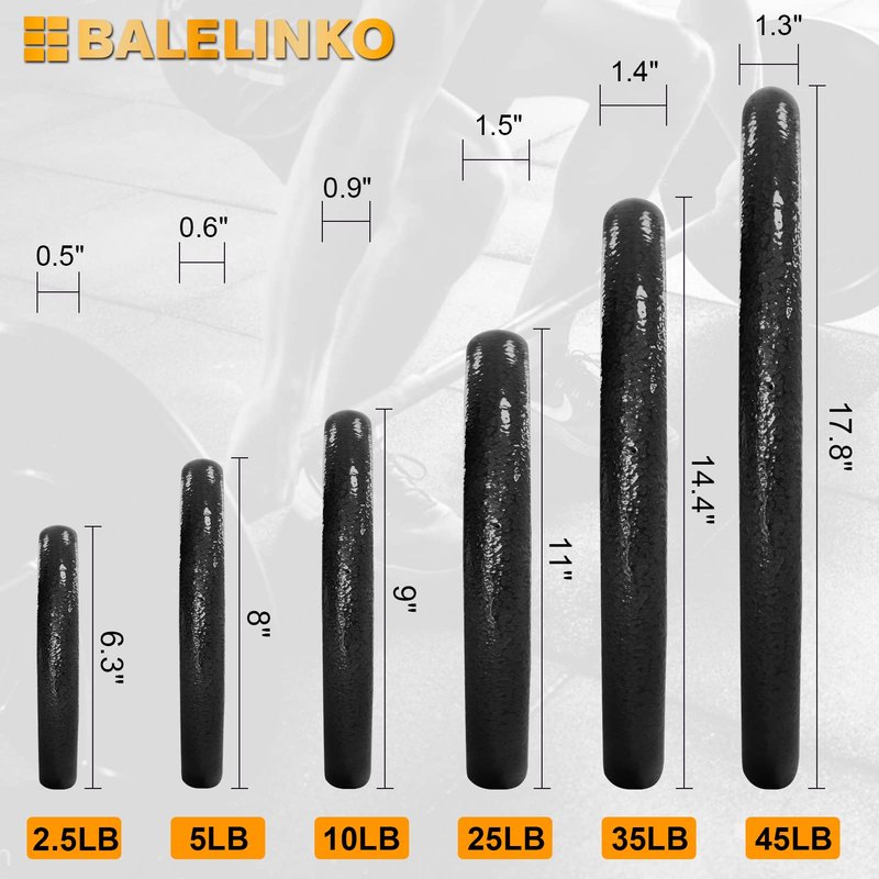 Balelinko Cast Iron 2-Inch Olympic Grip Plate Weight Plate for Strength Training, Weightlifting and Crossfit in Single, 35LB, Black
