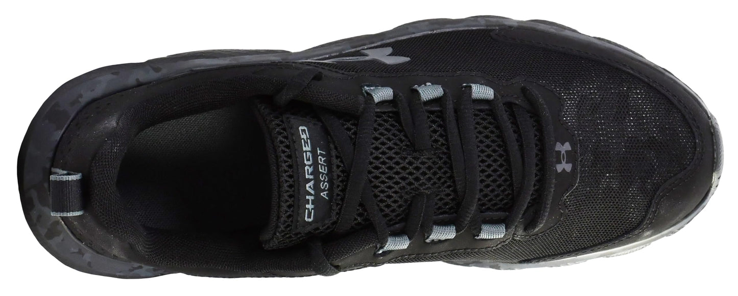 Under Armour Men's Charged Assert 9 Camo, Black/Black/Pitch Gray, 10 US