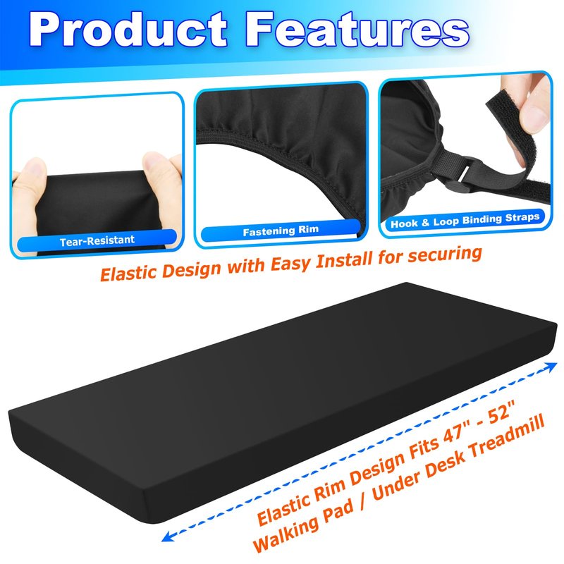 Easecos Walking Pad Cover for Under Desk Treadmill, Foldable Protective Case Sleeve for Home Office Walking Running Machine, Dustproof & Waterproof Gym Exercise Guard Accessory