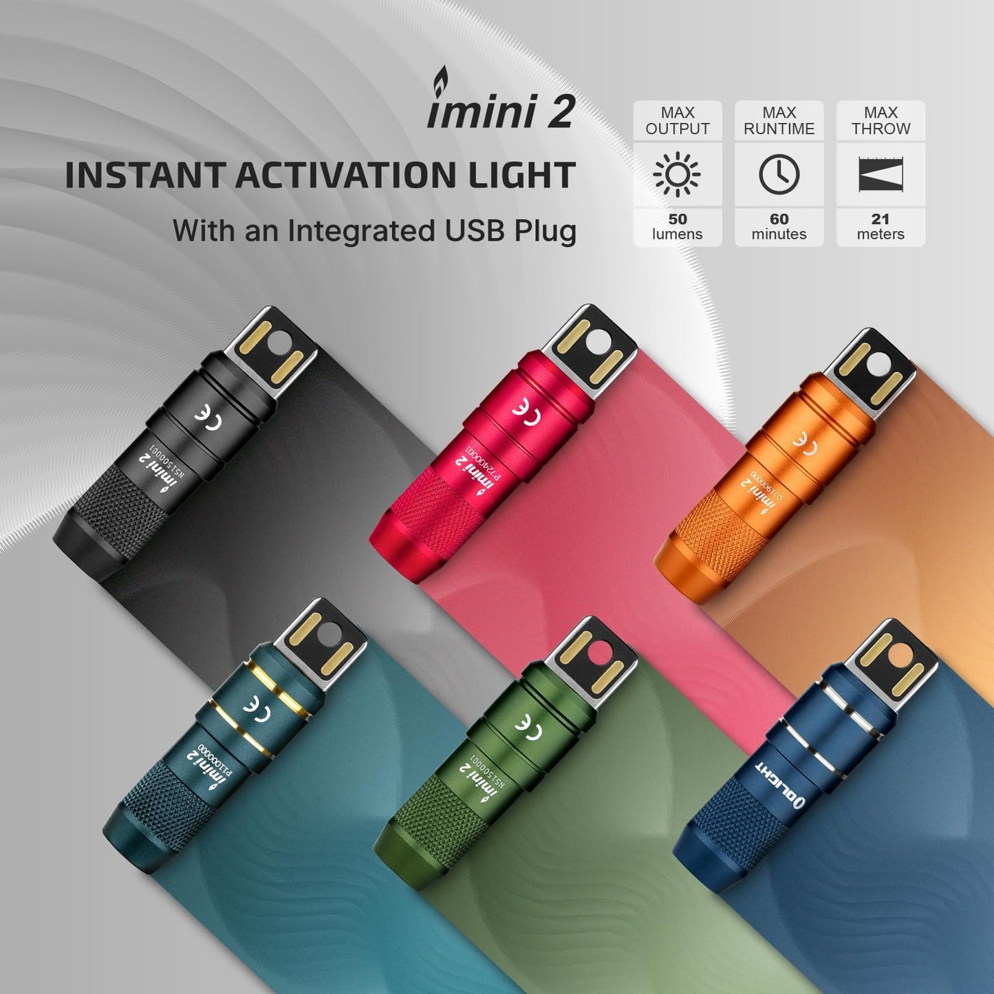OLIGHT IMINI 2 Rechargeable EDC Keychain Mini Flashlight Passionate Red