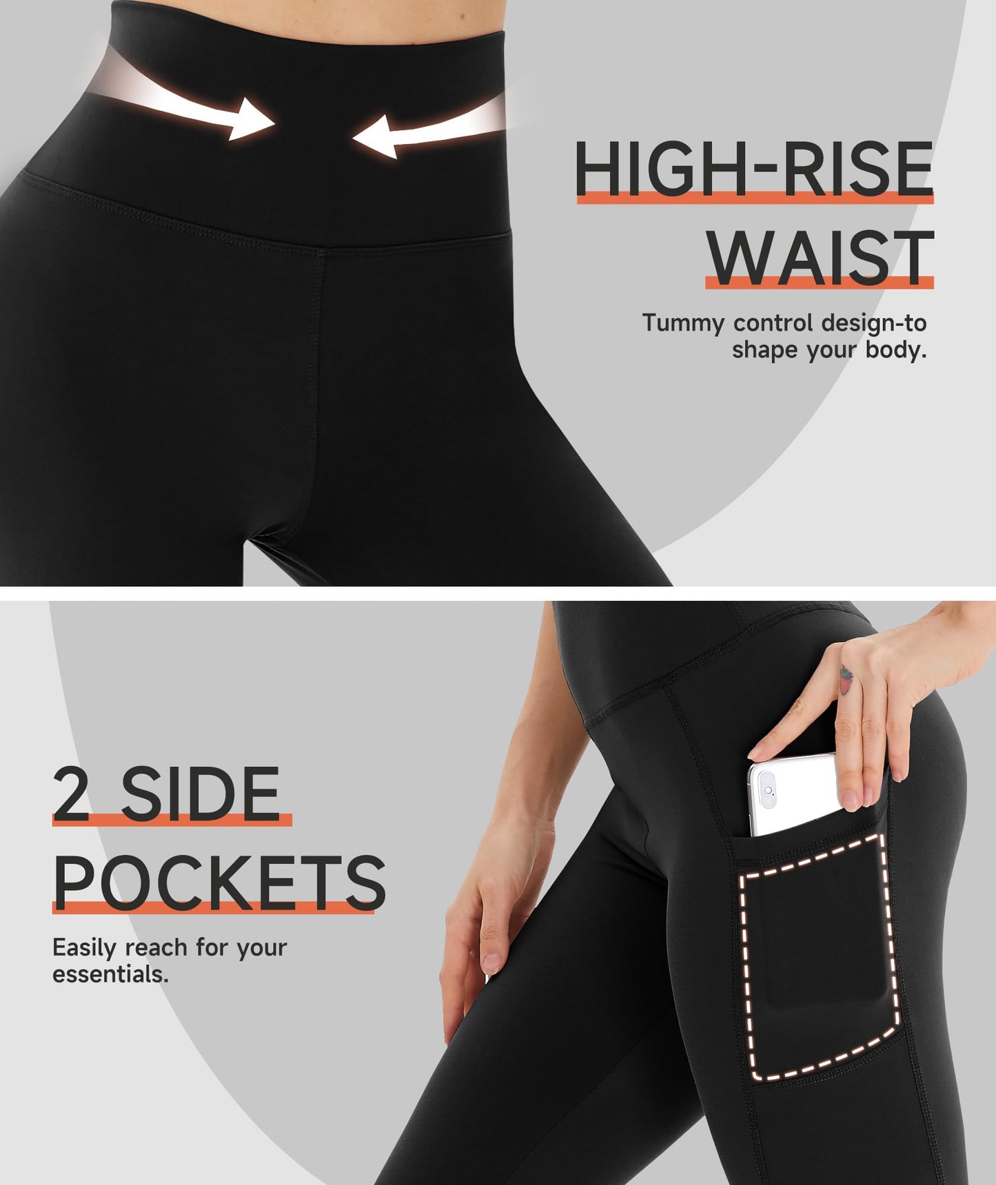 GAYHAY Capri Leggings for Women with Pockets - High Waisted Tummy Control Soft Yoga Pants for Workout Running Cycling Pink