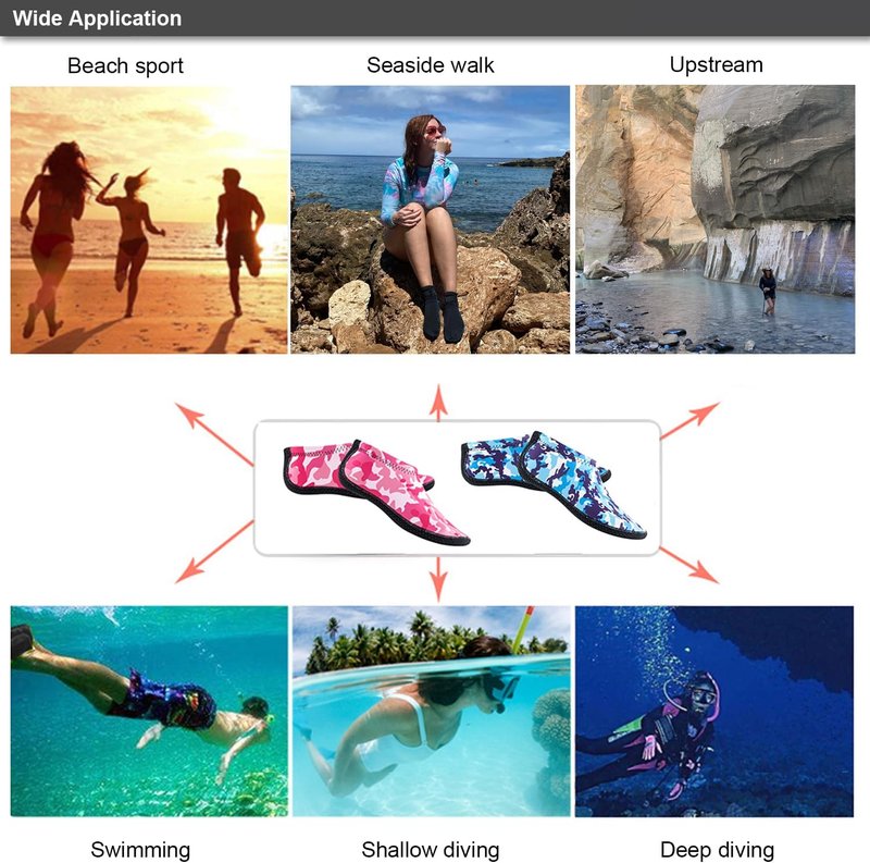 3mm Neoprene Diving Socks for Men & Women - Thermal Water Socks for Snorkeling, Surfing & Swimming