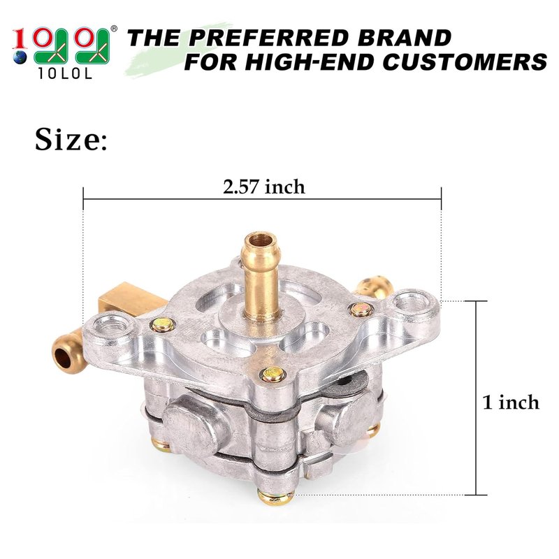 10L0L Fuel Pump for Yamaha G1 G3 1979-1989 Gas 2-Cycle Golf Cart, Replacement for OEM J10-24410-02-00 J10-24410-03-00 J10-24410-03