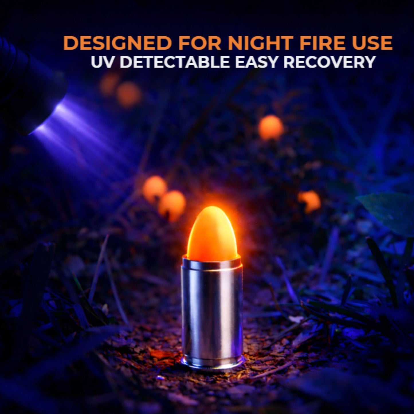 S.T. Action Pro 9mm Snap Caps - 20-Pack Inert Dummy Rounds for Dry Fire, Reloading & Malfunction Drills, Nickel Casing, Orange UV Insert, Veteran-Owned, Assembled in USA