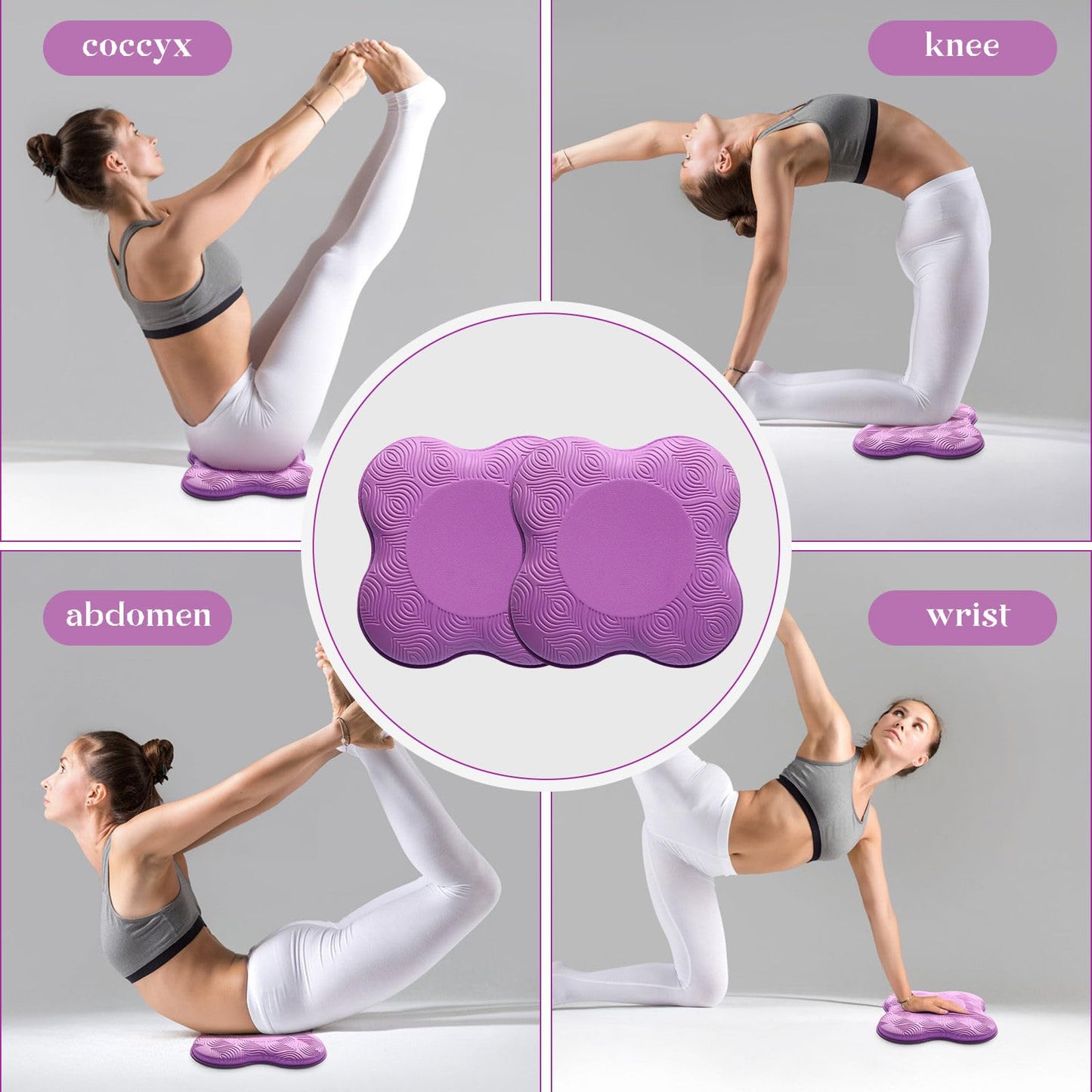 MBKHFLL 2 packs Yoga Knee Pad Cushion Extra Thick for Knees Elbows Wrist Hands Head Foam Pilates Kneeling pad Yoga Knee Cushion Thick Exercise Pads for Knees Elbows Wrist Hands Head Foam Pilates