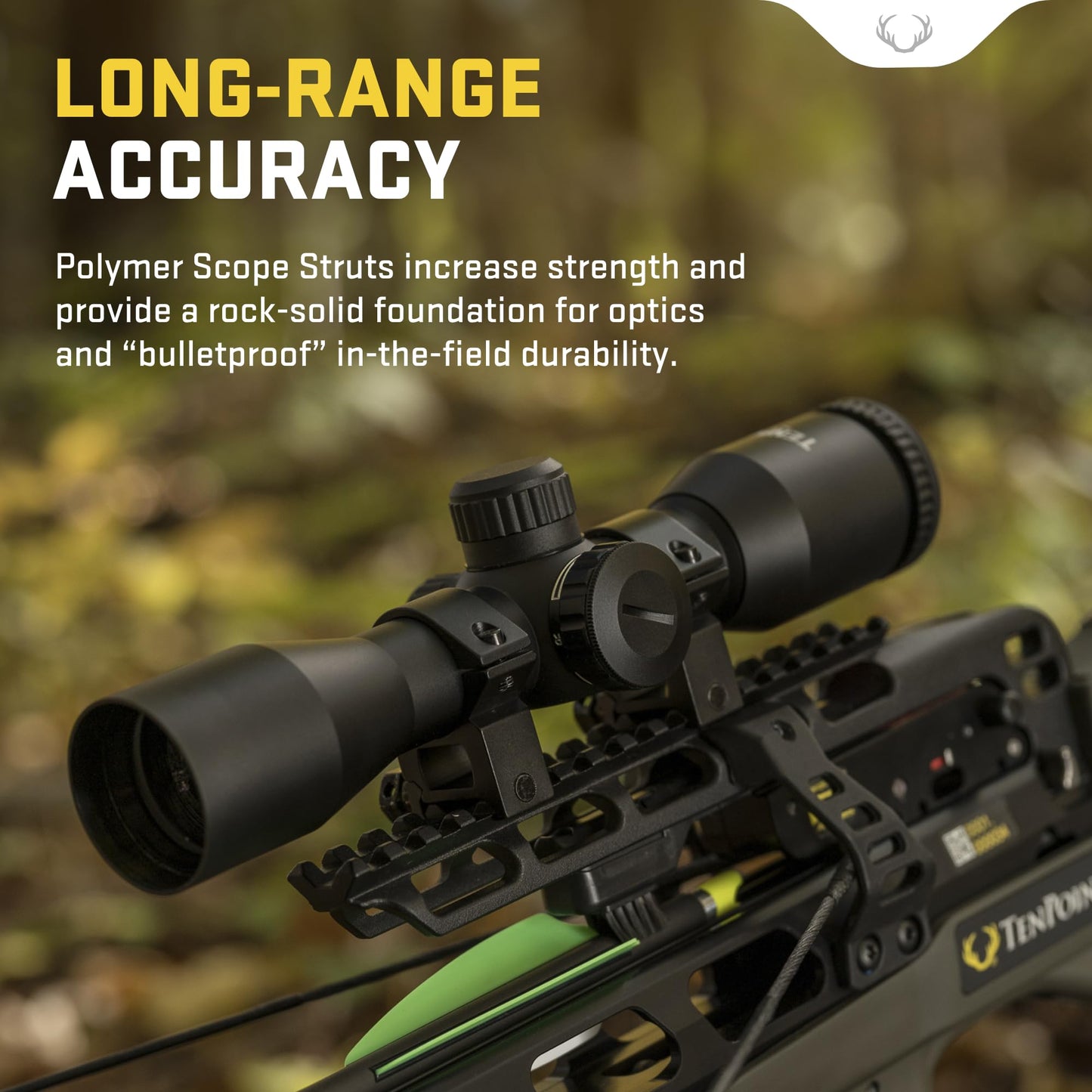 TenPoint Venom X, Moss Green - 390 FPS - Lightest ACUslide Bow Ever - Includes Pro-View 400 Scope, Polymer Scope Struts, ACUslide & Three Pro Elite 400 Carbon Arrows