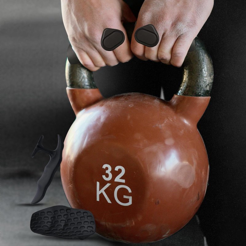 KYLINFIT Weight Lifting Grips for Men & Women – 4 Pack Anti-Slip Rubber Gym Grips, Fingerless Workout Gloves for Weightlifting, Pull-Ups, Deadlifts, Dumbbells & Strength Training