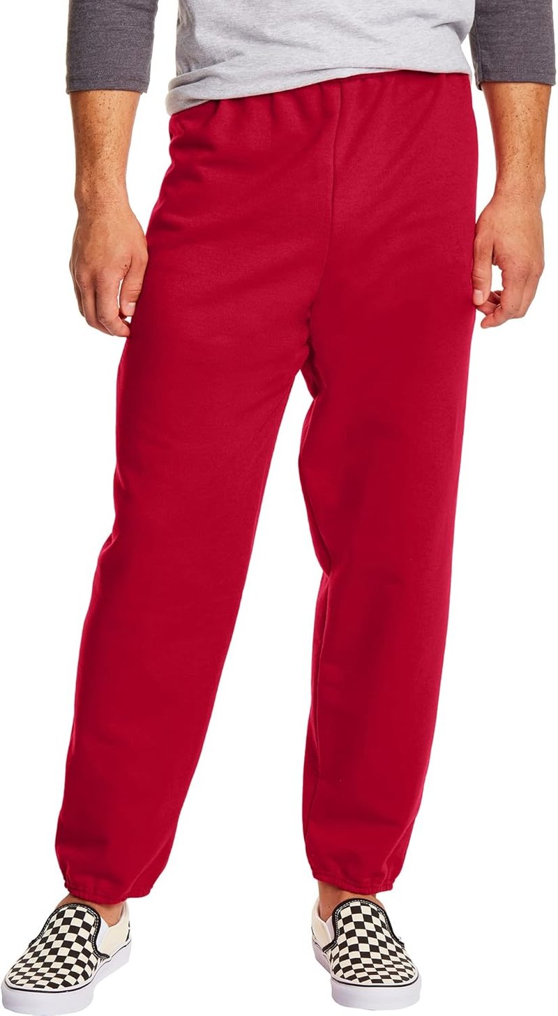 Hanes Men's Sweatpants - EcoSmart Athletic Lounge Pants with Cinched Cuffs | 1 or 2 Pack Options
