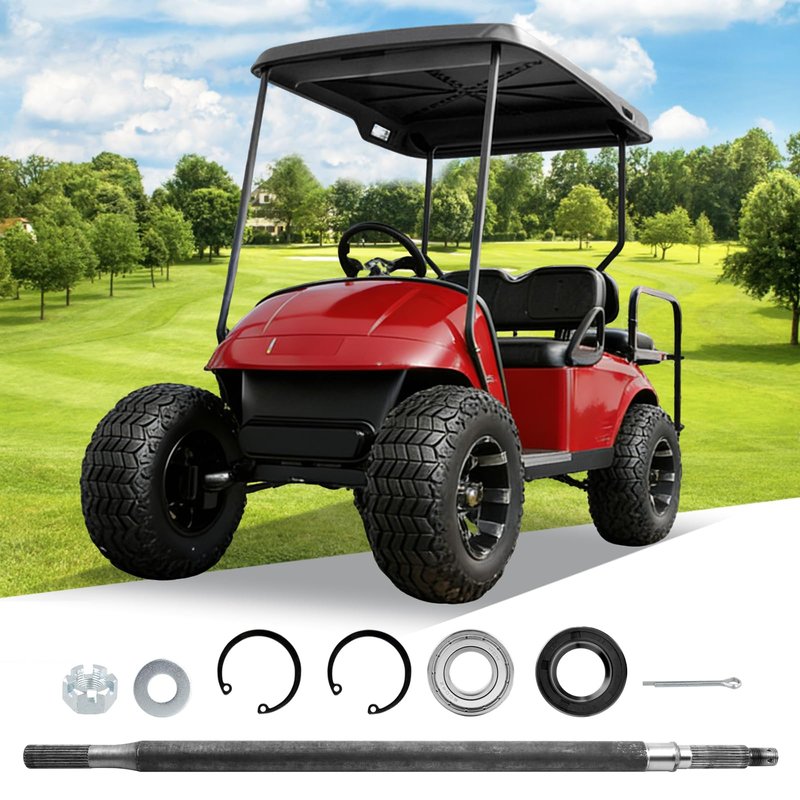 Roykaw Rear Axle Shaft with Bearing Seal Kit for 1994-up Electric TXT/Medalist, 2005-up 4/6 Passenger Shuttle, ST Express, ST Sport, Replaces OEM # 20377-G11, Driver Side, 23-7/8" Length