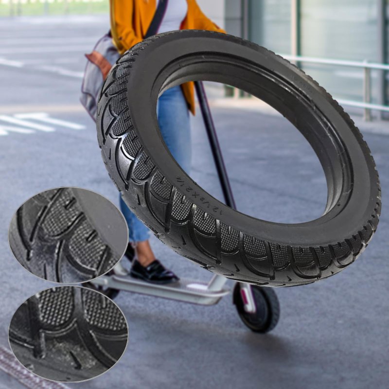 2PCS 12 Inch Solid Tyre 12 1/2x2 1/4(57-203) For Electric Bike Scooter 12.5x2.5 Solid Tires