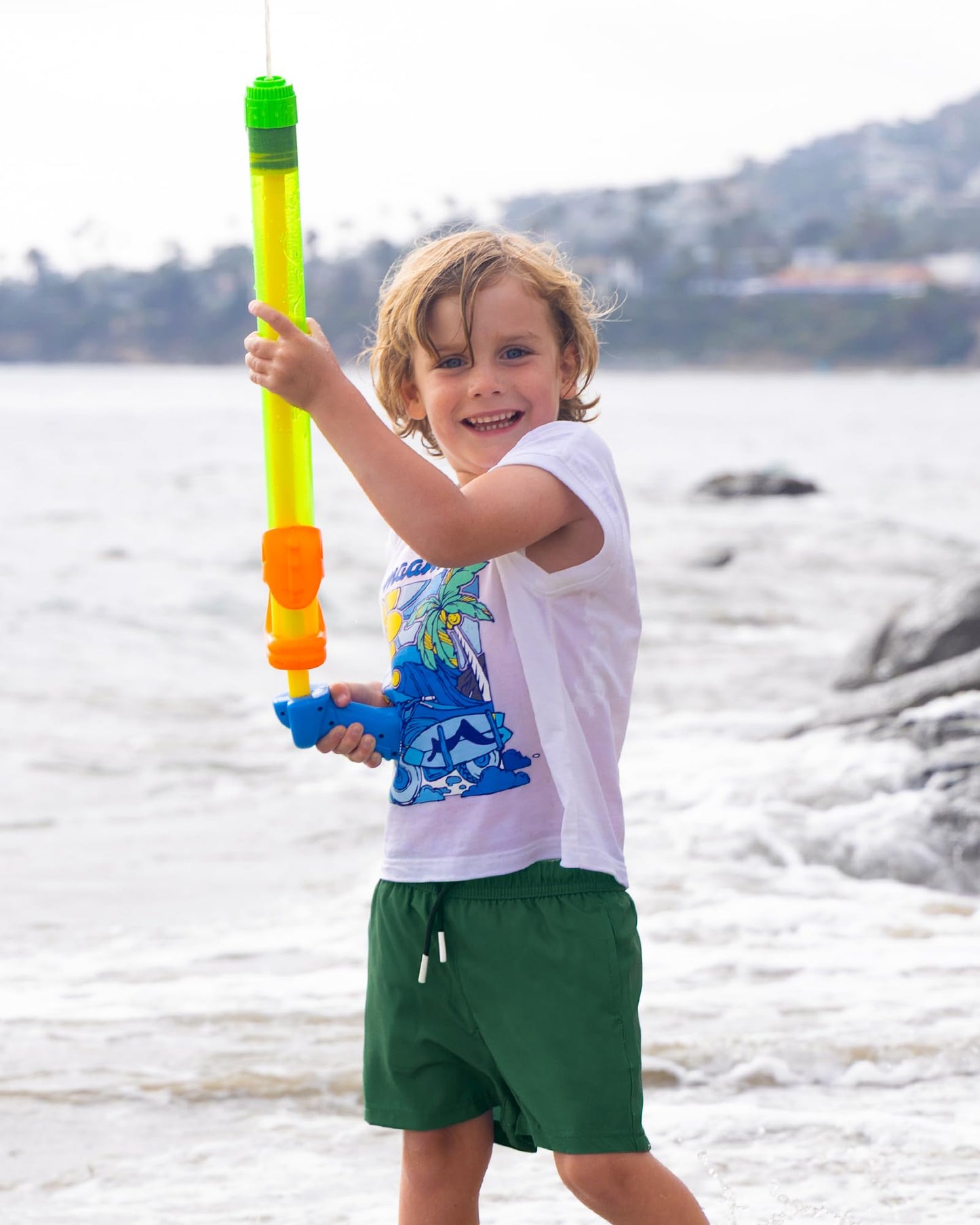 maamgic Boys Swim Trunks with Compression Liner Toddler Stretch Swim Shorts Quick Dry Swimming Trunks Boxer Brief 2 in 1 Beach Shorts Dark Green 5/6