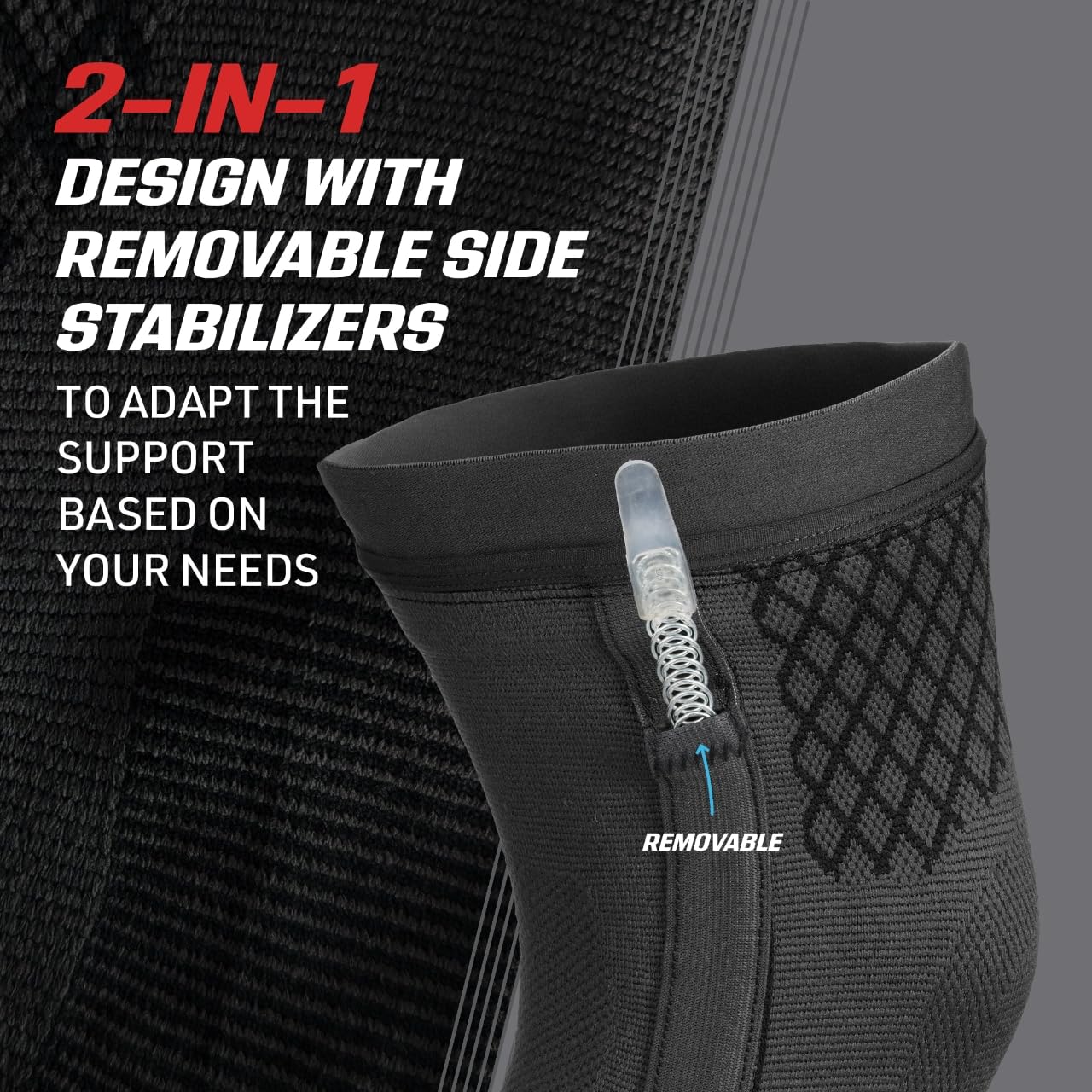 ACE Brand Flex Comfort Compression Knee Sleeve with Stabilizers, S