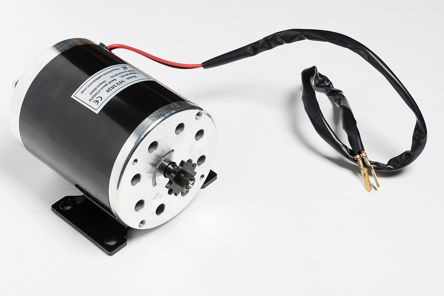MY1020 800W 36V with Base Electric Motor Volt DC Watt 29.2 Amp for Scooter Bike Go-Kart Mini Bike Replace ZY1020 Reversible w 11 Teeth Sprocket #25 Chain By Alfa Wheels (800W 36V, Bottom Base)