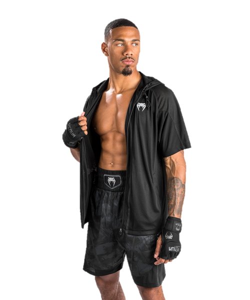 Venum Men's Standard Electron 3.0 Dry Tech Jacket-Short Sleeves, Black, Large