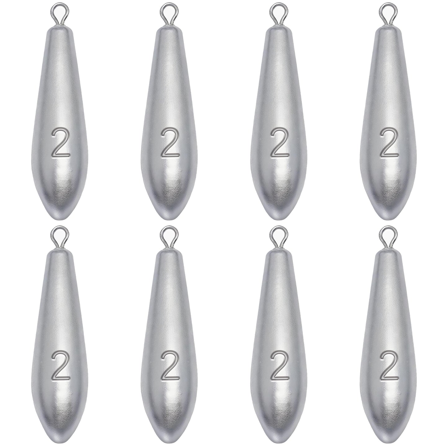Drop Shot Fishing Weights Sinkers Teardrop Weights Bass Fishing Sinkers for Freshwater Saltwater Fishing Gear 1oz to 8oz