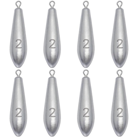 Drop Shot Fishing Weights Sinkers Teardrop Weights Bass Fishing Sinkers for Freshwater Saltwater Fishing Gear 1oz to 8oz