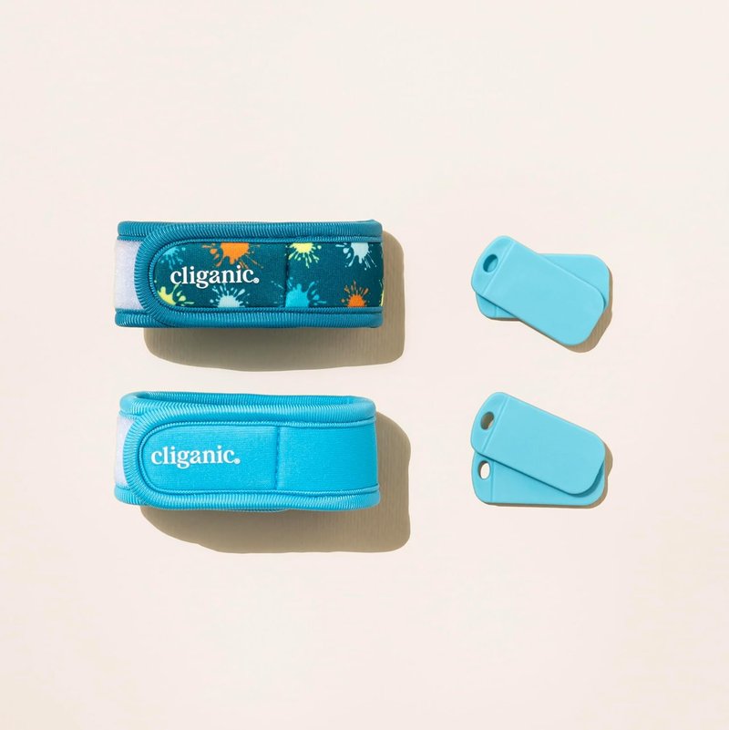 Cliganic Mosquito Repellent Wristbands & Refill Pellets - Adjustable, DEET-Free, Essential Oil Blend | 2 Bands + 4 Pellets