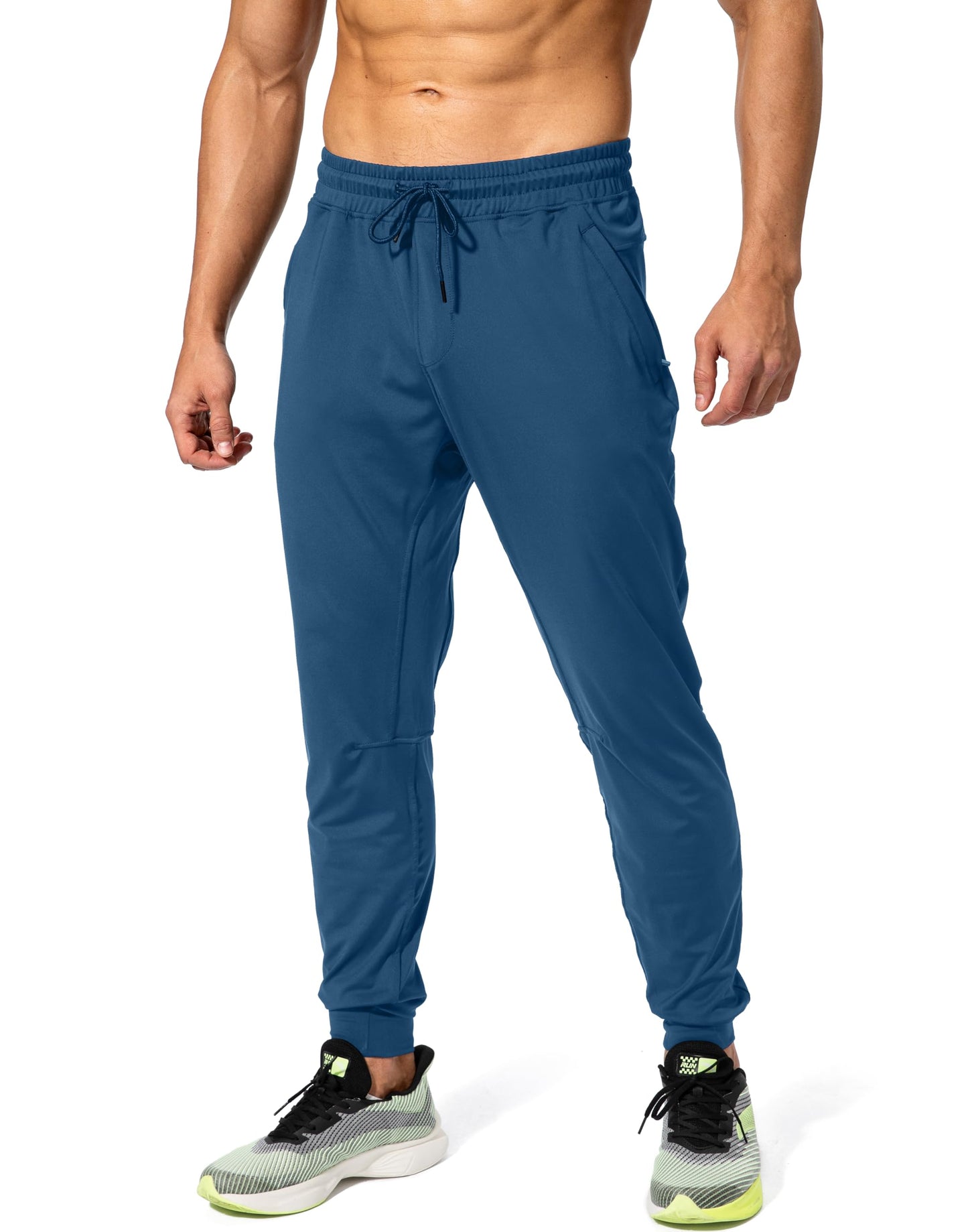 G Gradual Men's Sweatpants with Zipper Pockets Athletic Pants Traning Track Pants Joggers for Men Soccer, Running, Workout(Dark Blue,XS)