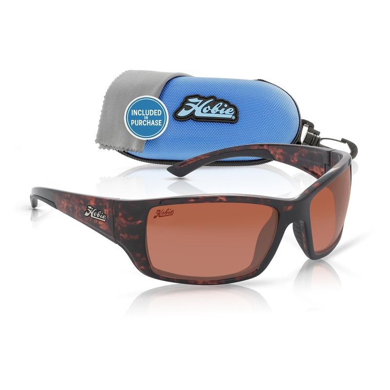Hobie Everglades Float Polarized Sunglasses for Men and Women - Floating Frame, Women & Mens Sunglasses Polarized, Sun UV Protection Glasses - Dark Brown Tortoise Frame, Copper Lens