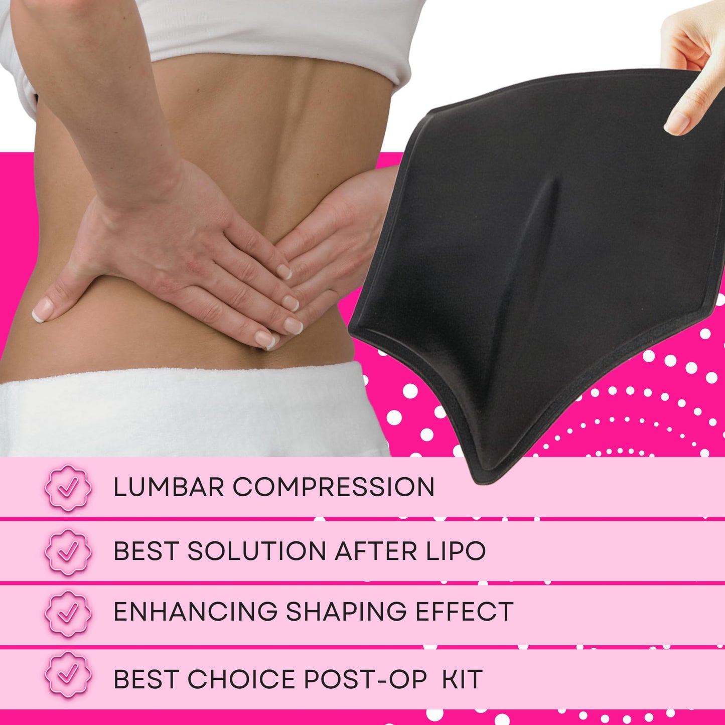 bombshell booty pillow Back Lipo Board Post Surgery Liposuction 360 – Lumbar BBL Compression Support, Back Foam Pad, Tabla Moldeadora Lumbar, Lipo Back Board After Surgery