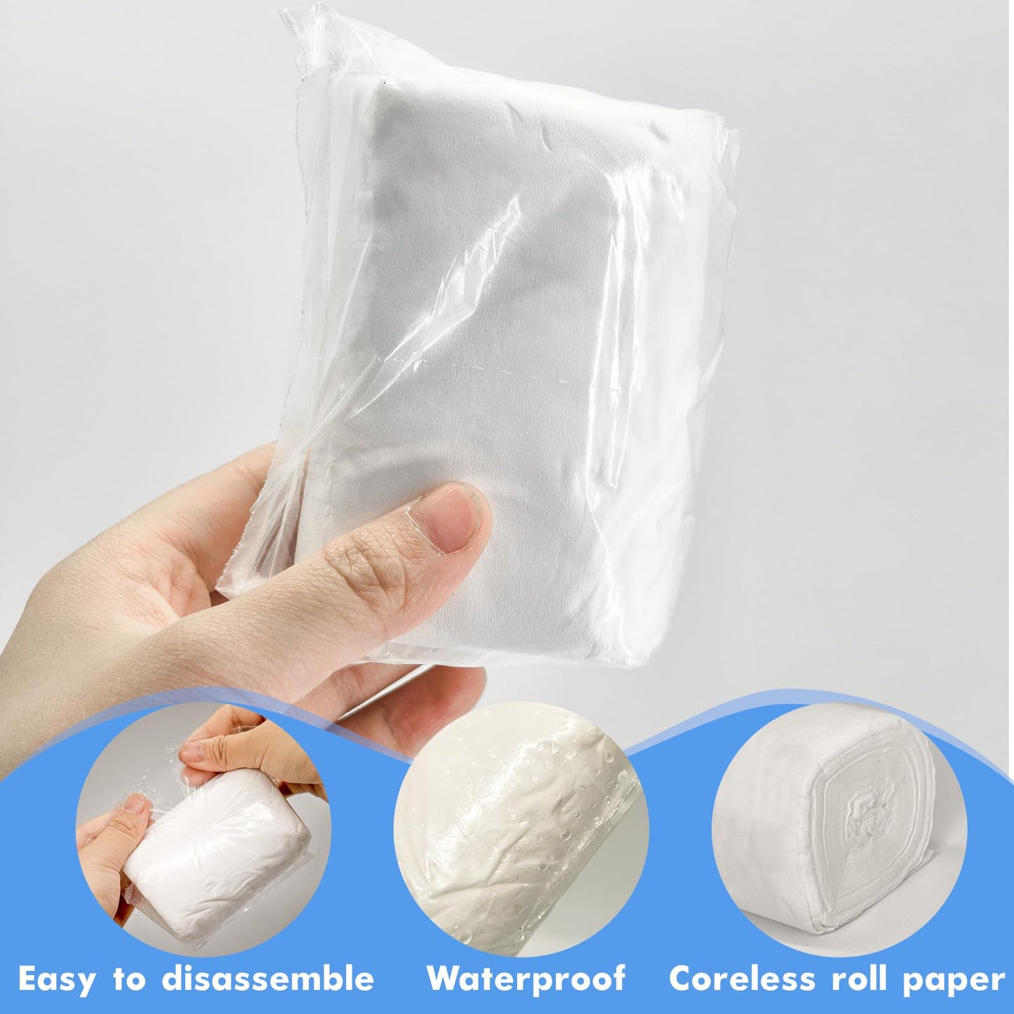 15 PCS Travel Size Toilet Paper Mini Toilet Paper Rolls Soft Compact Pack Portable Individual Tissue for Camping Hiking Outdoors (15)
