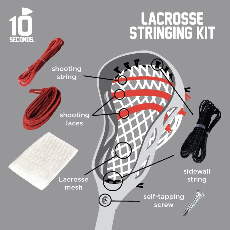 Proline Lacrosse Stringing Kit - Weather-Resistant Mesh for Precision Stringing | Includes Shooting String, Lace, Sidewall Screws