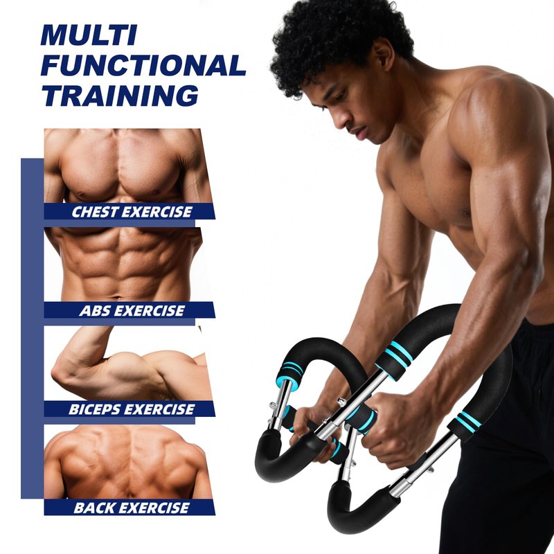 Pro-Grade Twister Arm Trainer- 30-100lb Arm Chest Exerciser with 4 Spring for Men & Women, Portable Adjustable Resistance Chest Workout Equipment with Anti-Slip Grips for Home Gym Strength Training