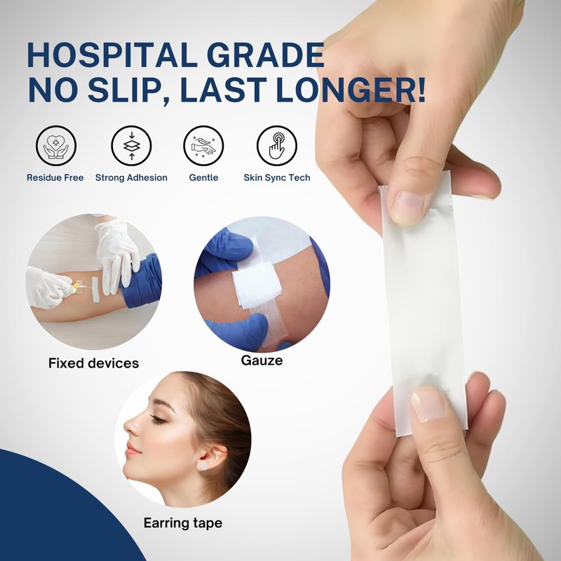Paper Medical Tape Waterproof, 18 Rolls x 1 inch + 10 pc Gauze Pads - Hypoallergenic Surgical Tape for Wound Care, Dressings & Face, First Aid Waterproof Bandage for Sensitive Skin - NanaCare