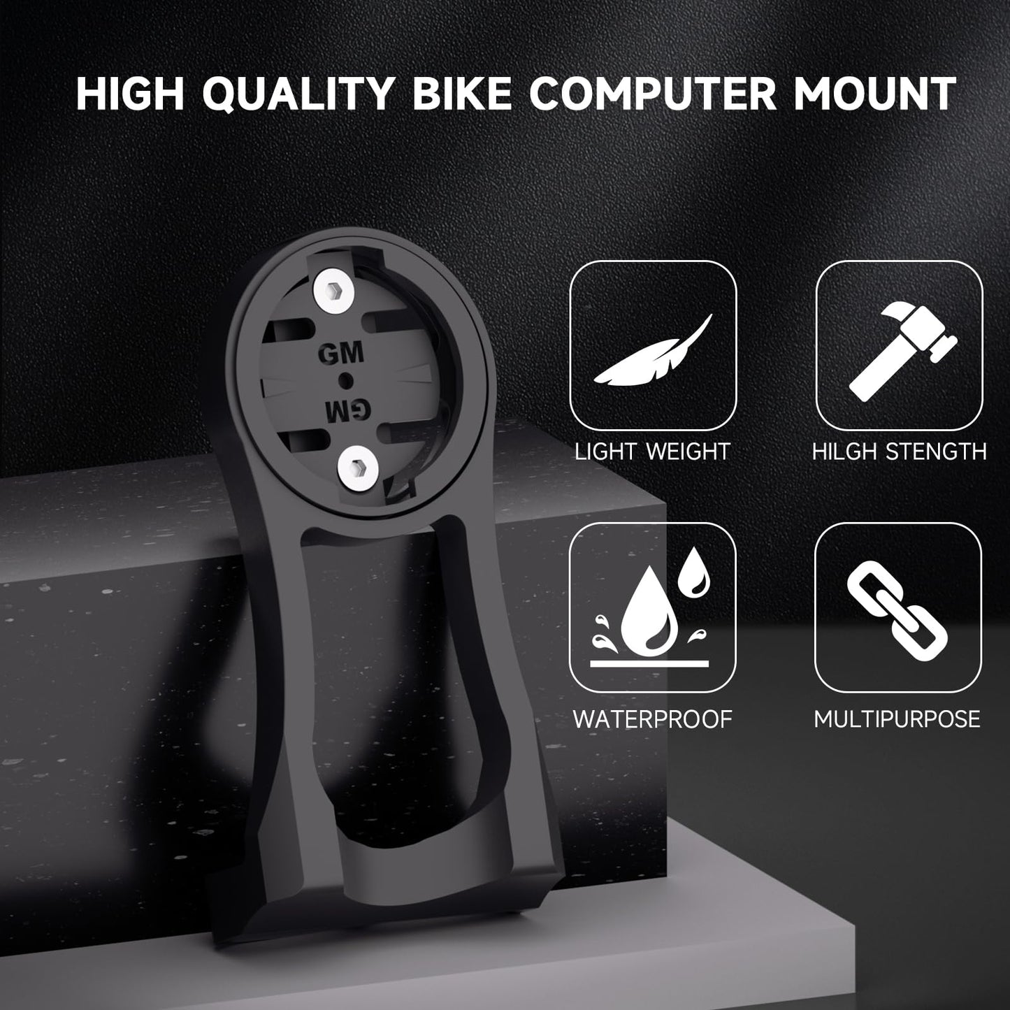 Bike Computer Mount for Garmin - Out Front Combo Mount for Wahoo Elemnt,Wahoo Elemnt Bolt, Wahoo Elemnt Mini, Bryton Cateye, Gopro and Bike Light Adapter